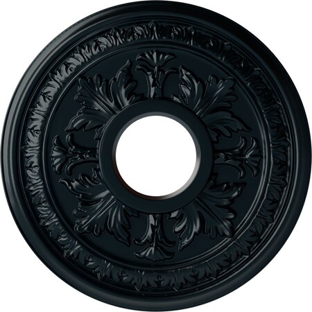 Ekena Millwork Baltimore Ceiling Medallion (Canopies up to 5 1/2"), 15 3/8"OD x 4 1/4"ID x 1 1/2"P, Night Shade CM15BANSF